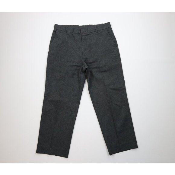 Vintage 90s Levis Mens 36x27 Faded Knit Flared Wide Leg Chino Pants Heather Gray - Picture 1 of 13